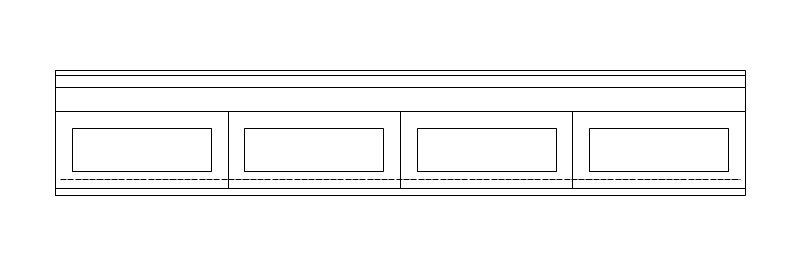 Bar Counter CAD block, plan view (DWG/DXF)