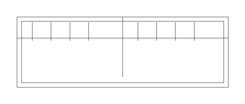 Bookshelf 36x12 CAD block, plan view (DWG/DXF)