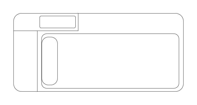 Chaise Lounge 65x30 (Left Hand) CAD block, plan view (DWG/DXF)