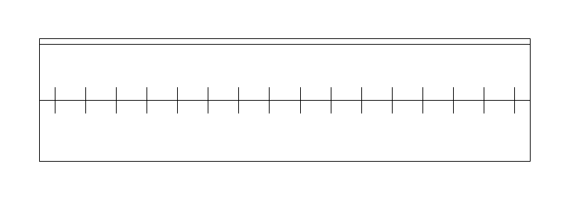 96-inch Closet Rod and Shelf CAD block, plan view (DWG/DXF)