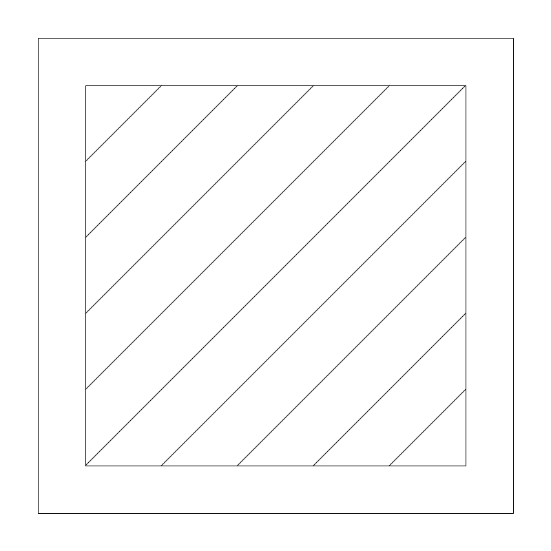 8-inch Square Column CAD block, plan view (DWG/DXF)