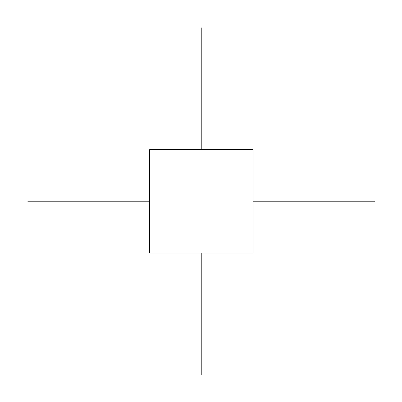 Electrical Conduit Cross plan view CAD block