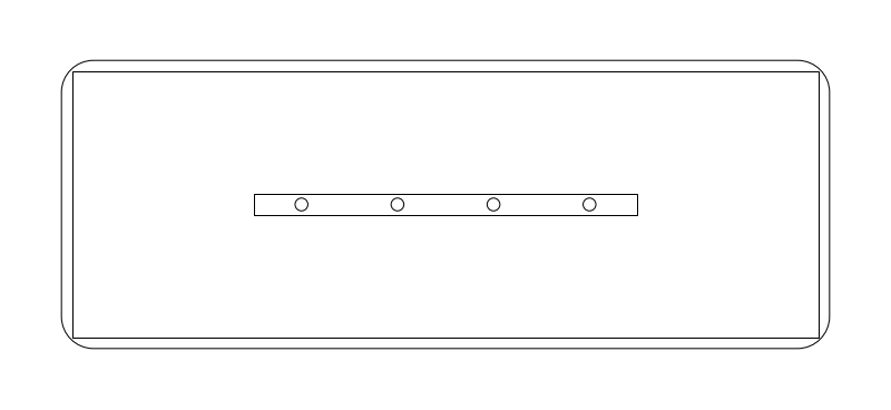 12-Foot Conference Table CAD block, plan view (DWG/DXF)