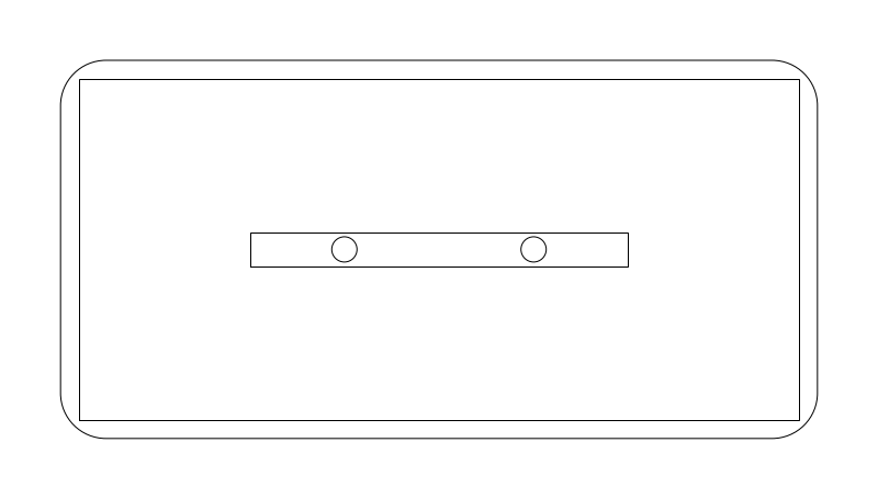 6-Foot Conference Table CAD block, plan view (DWG/DXF)