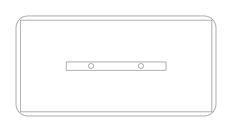 8-Foot Conference Table CAD block, plan view (DWG/DXF)