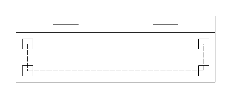 Console 48x16 CAD block, plan view (DWG/DXF)