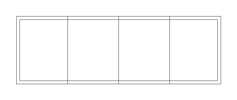 48-inch Cubbies CAD block, plan view (DWG/DXF)