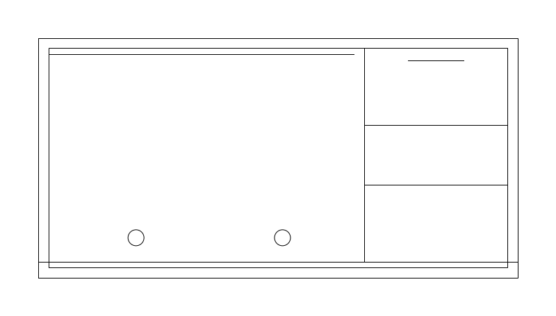 60x30 Office Desk CAD block, plan view (DWG/DXF)
