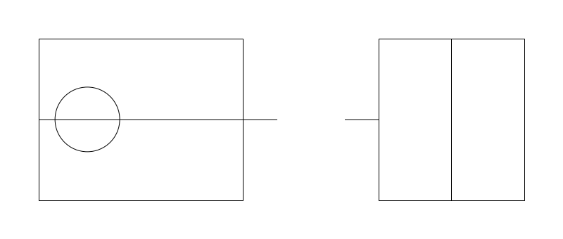 Door Position Switch CAD block, plan view (DWG/DXF)