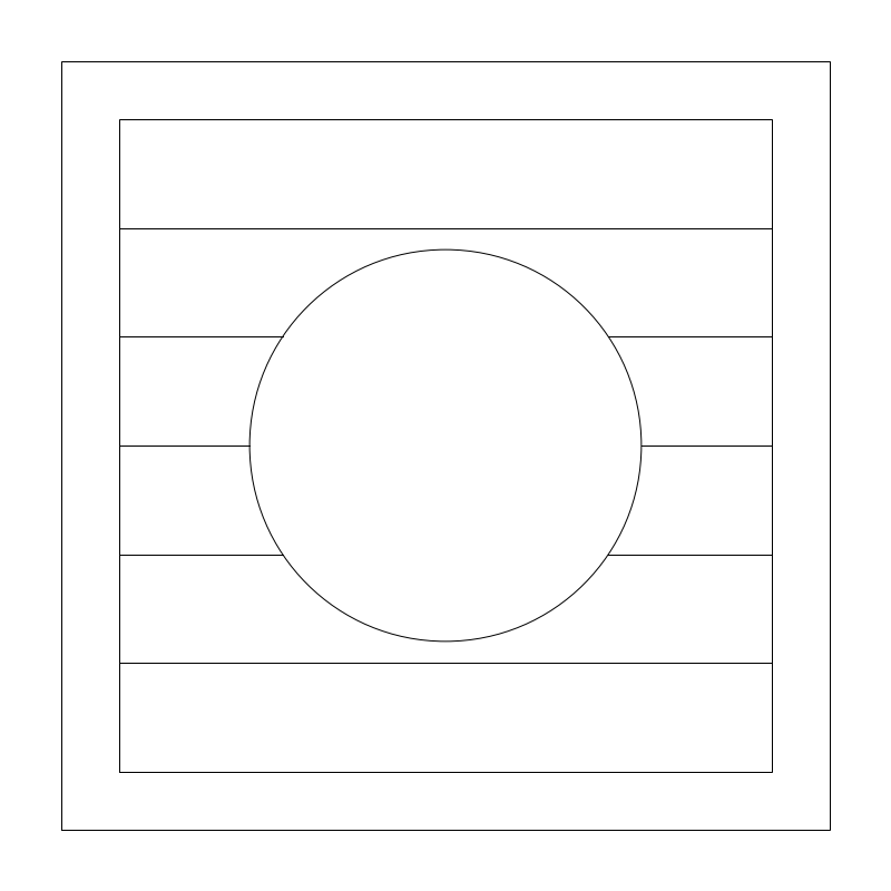 Ceiling Exhaust Grille CAD block, plan view (DWG/DXF)