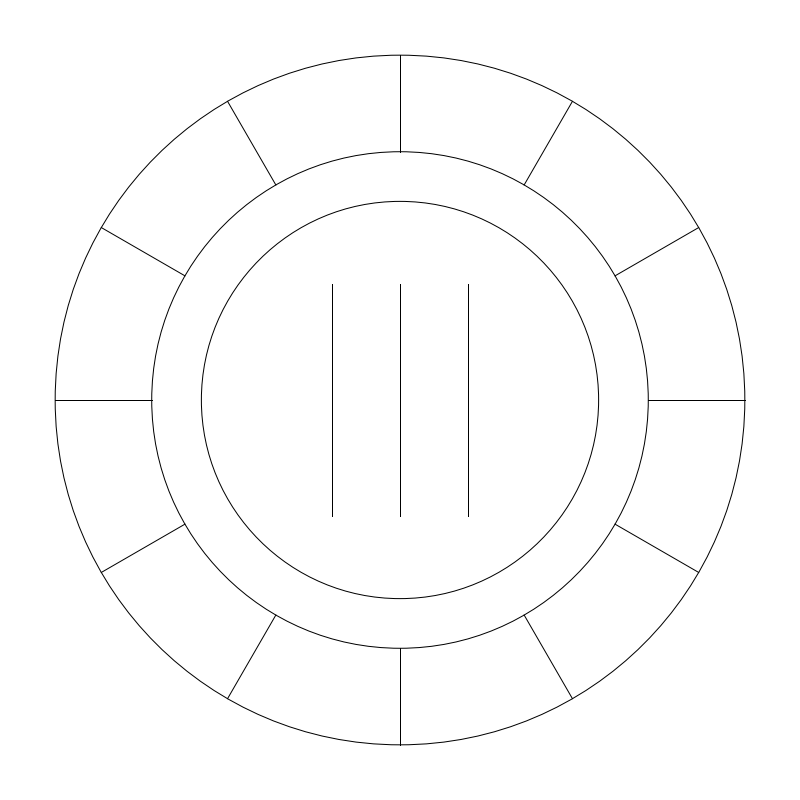 42-inch Fire Pit CAD block, plan view (DWG/DXF)