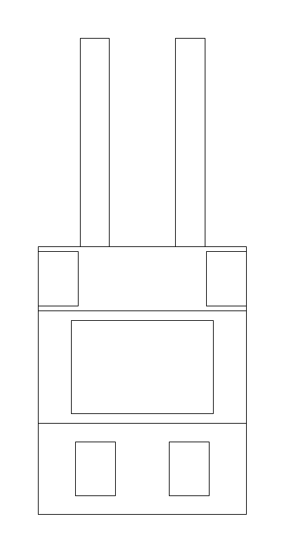 Counterbalance Forklift CAD block, plan view (DWG/DXF)