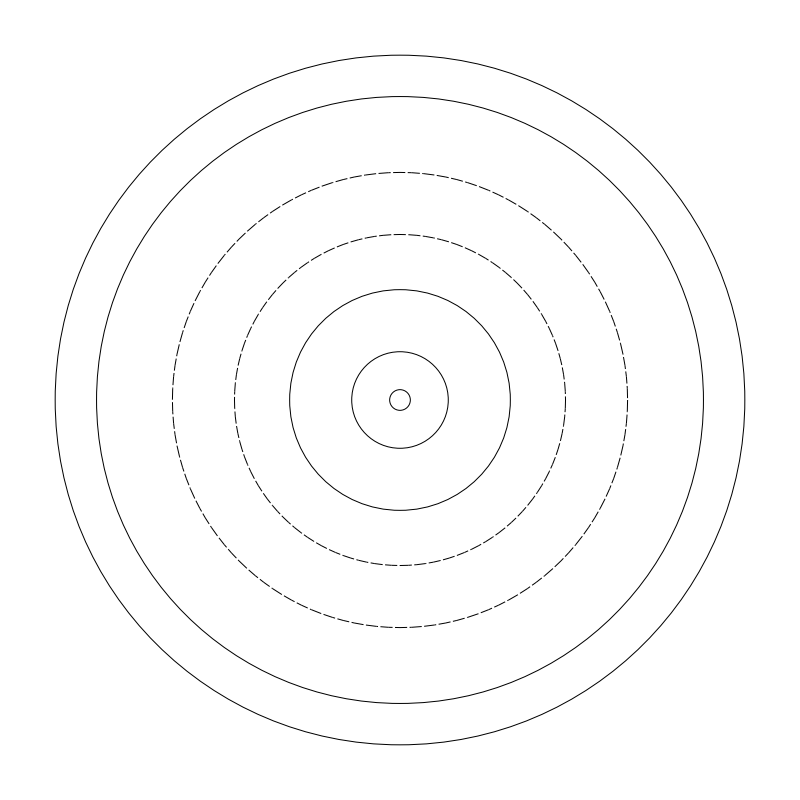 72-inch Garden Fountain plan view CAD block