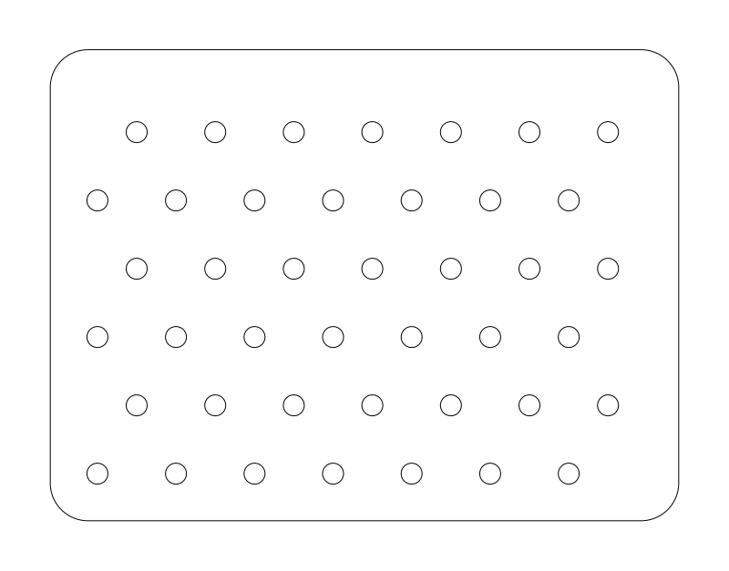 Groundcover Bed CAD block, plan view (DWG/DXF)