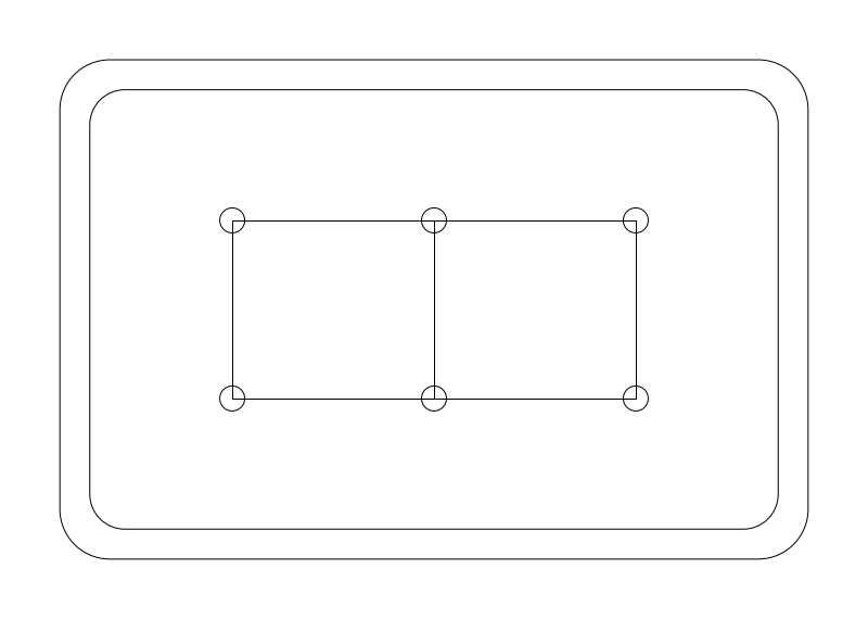 Ottoman 36x24 CAD block, plan view (DWG/DXF)