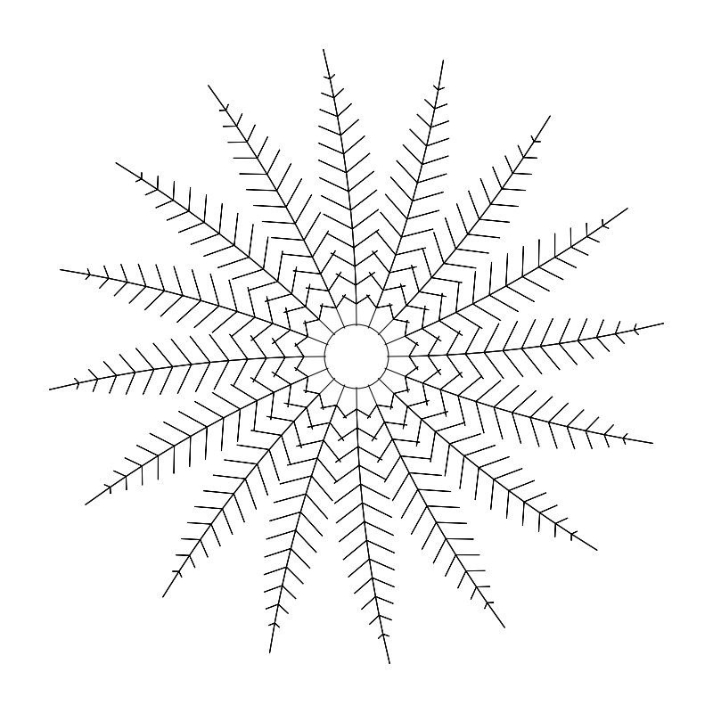 4-foot Pygmy Date Palm CAD block, plan view (DWG/DXF)