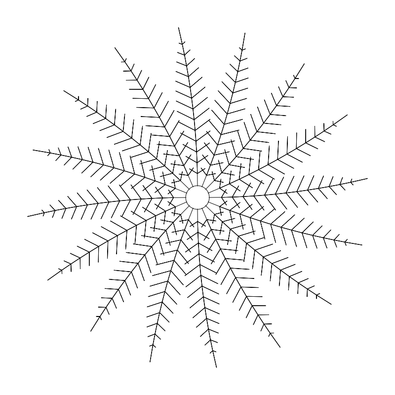 6-foot Pygmy Date Palm CAD block, plan view (DWG/DXF)
