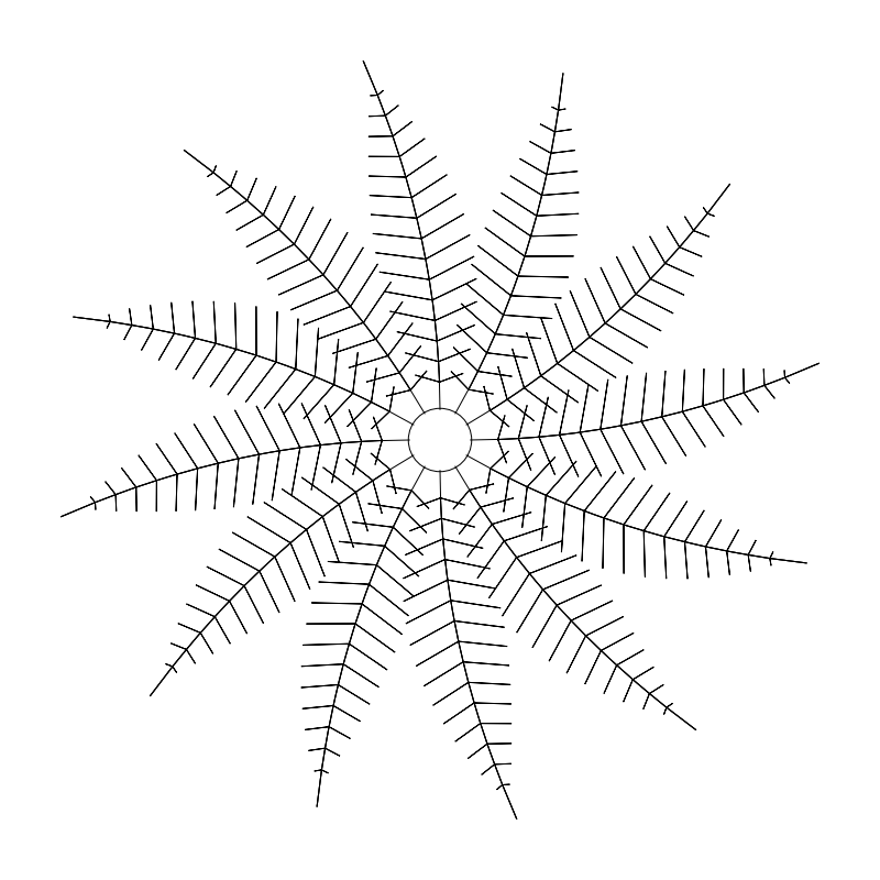12-foot Queen Palm CAD block, plan view (DWG/DXF)