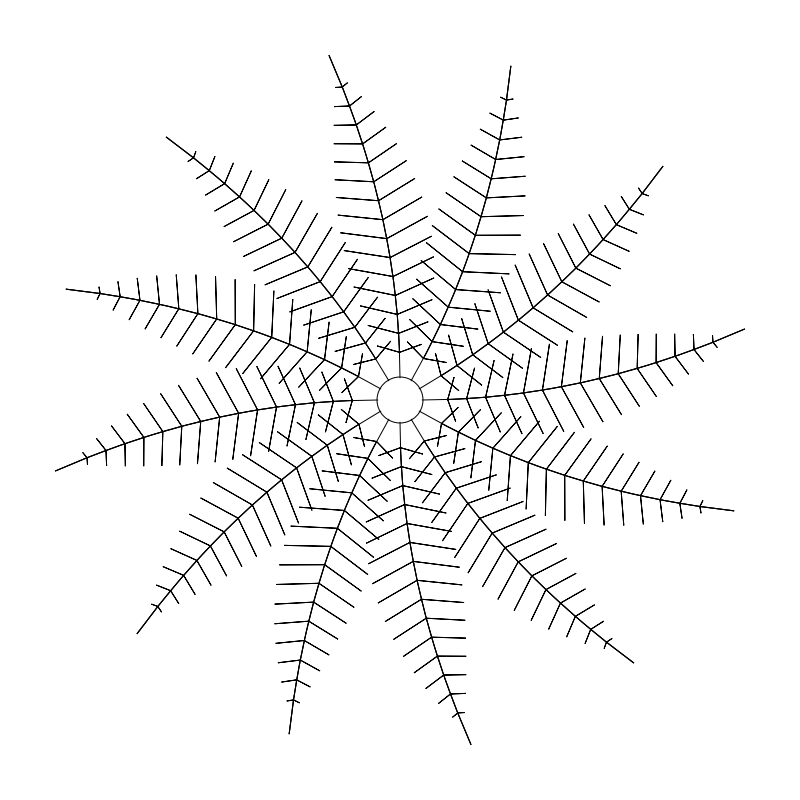 15-foot Queen Palm CAD block, plan view (DWG/DXF)