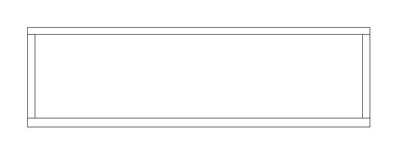 48-inch Pass Shelf CAD block, plan view (DWG/DXF)
