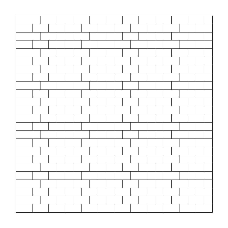 Running Bond Pavers CAD block, plan view (DWG/DXF)