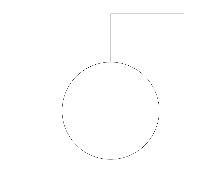 P&ID Centrifugal Pump plan view CAD block