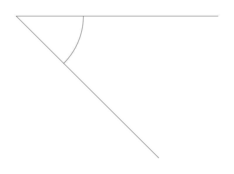 Plumbing Pipe 45-degree Elbow (Southeast) plan view CAD block