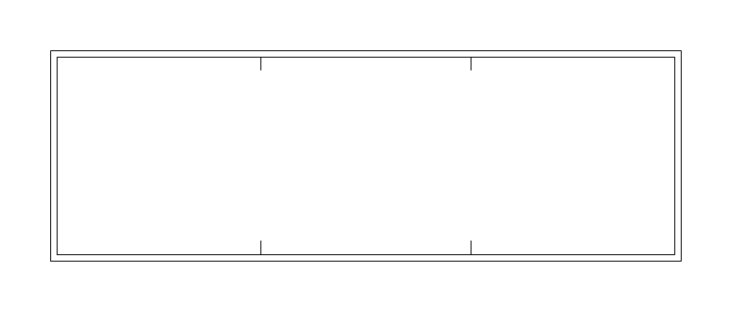 4 x 12 Raised Garden Bed CAD block, plan view (DWG/DXF)
