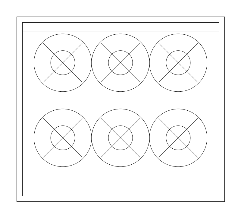 36-inch Range Commercial CAD block, plan view (DWG/DXF)