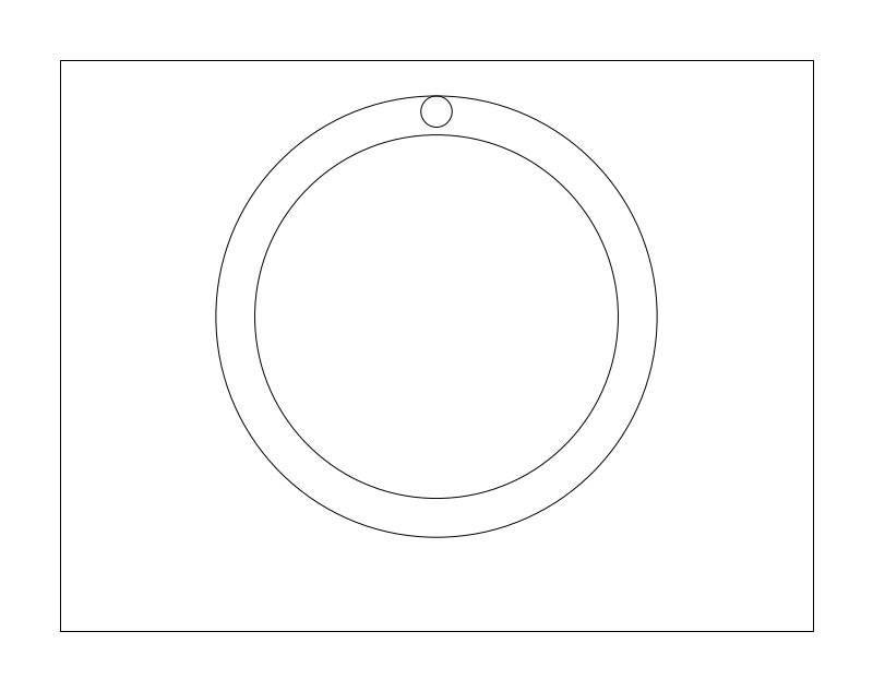 Round Bathroom Lavatory plan view CAD block