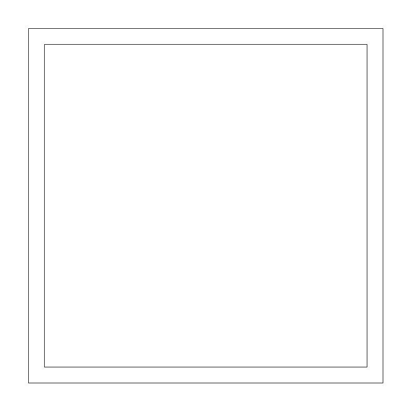 42-inch Square Table CAD block, plan view (DWG/DXF)