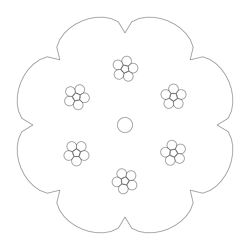 12-foot Ornamental Flowering Tree CAD block, plan view (DWG/DXF)