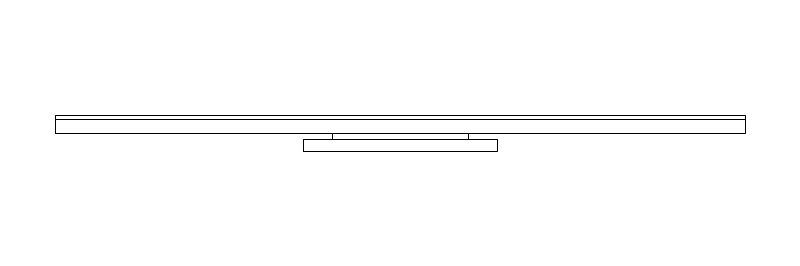 65-inch Wall-Mounted TV CAD block, plan view (DWG/DXF)