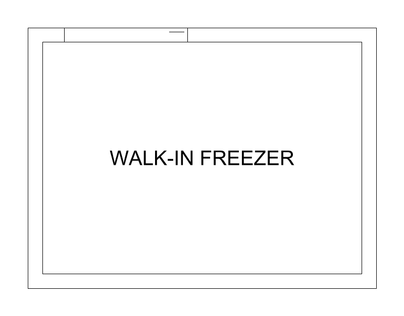 Walk-in Freezer CAD block, plan view (DWG/DXF)