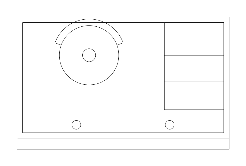 48-inch Compact Workstation CAD block, plan view (DWG/DXF)
